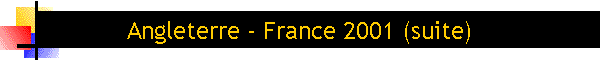 Angleterre - France 2001 (suite)
