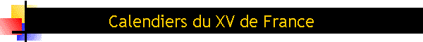 Calendiers du XV de France